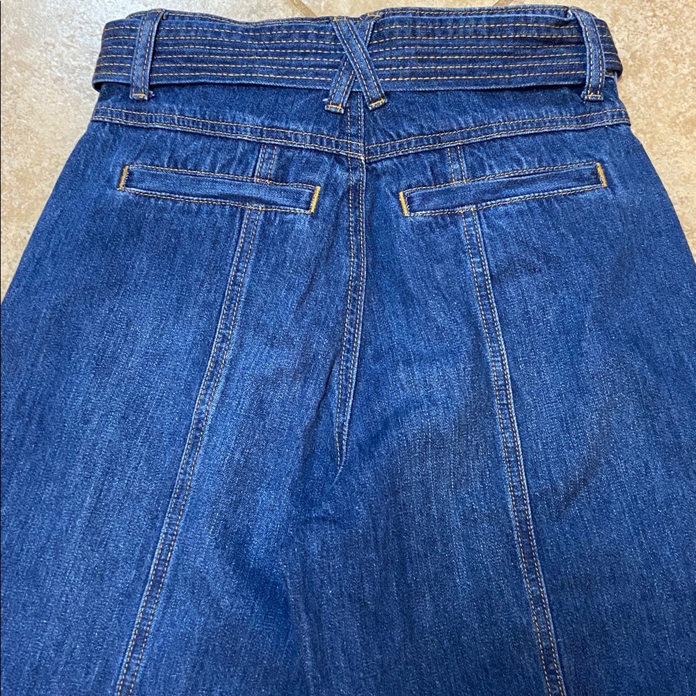 Gianni Bini High Rise Denim Jeans Wide Leg with Belt - Picture 9 of 9